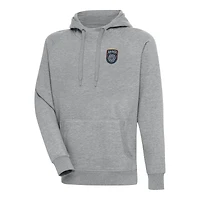 Men's Antigua Heather Gray San Diego FC Victory Raglan Pullover Hoodie