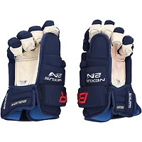 Jack Roslovic New York Rangers Game-Used Navy Bauer Gloves from the 2023-24 NHL Season - XJ05534311-12