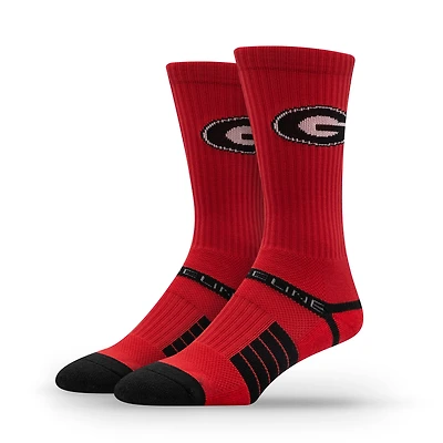 Unisex Strideline Georgia Bulldogs Premium Primary Logo Crew Socks