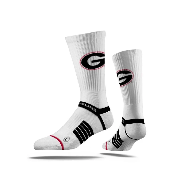Unisex Strideline Georgia Bulldogs Premium Knit Primary Wordmark Crew Socks
