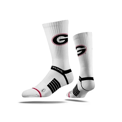 Unisex Strideline Georgia Bulldogs Premium Knit Primary Wordmark Crew Socks