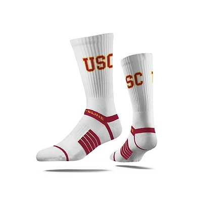 Unisex Strideline USC Trojans Premium 70's Bedding Crew Socks