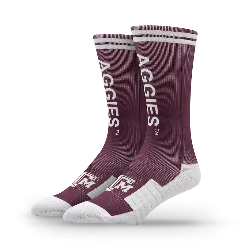 Unisex Strideline Texas A&M Aggies Premium Knit Primary Wordmark Crew Socks