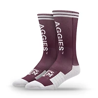 Unisex Strideline Texas A&M Aggies Premium Knit Primary Wordmark Crew Socks