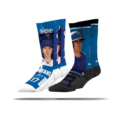 Unisex Strideline Shohei Ohtani  Los Angeles Dodgers Premium 2-Pack Full Slub Crew Socks