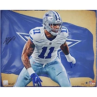 Micah Parsons Dallas Cowboys Autographed 16" x 20" Photo Print - Art by Brian Konnick - Limited Edition of 50