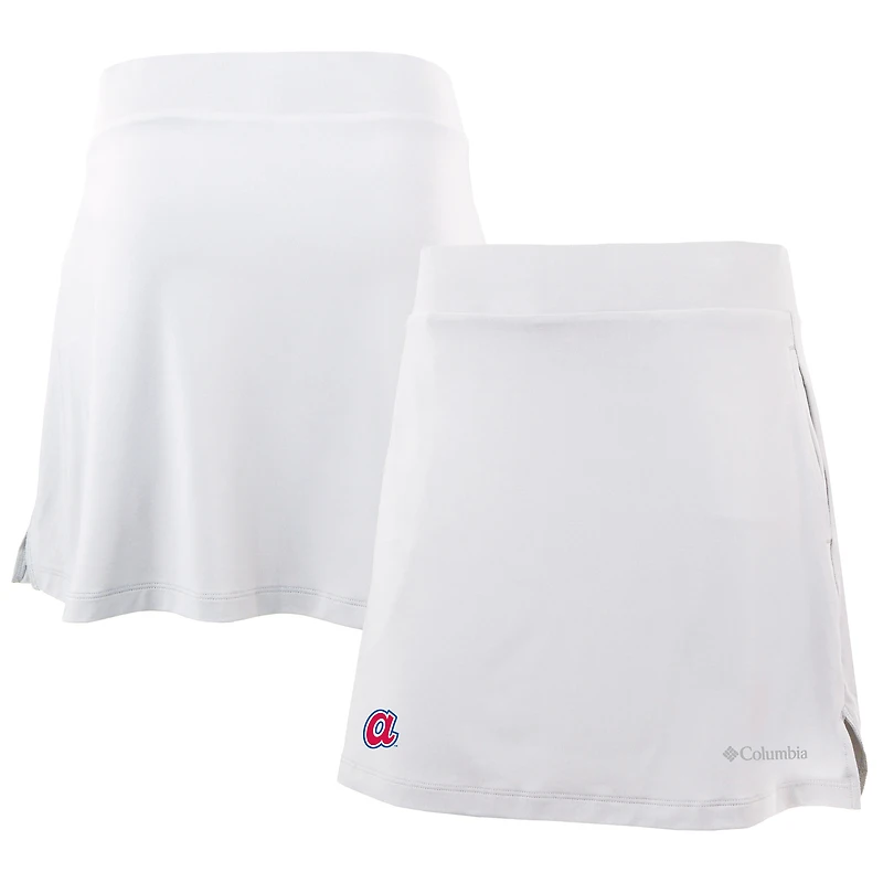 Women's Columbia White Atlanta Braves Omni-Wick Best One Yet Skort