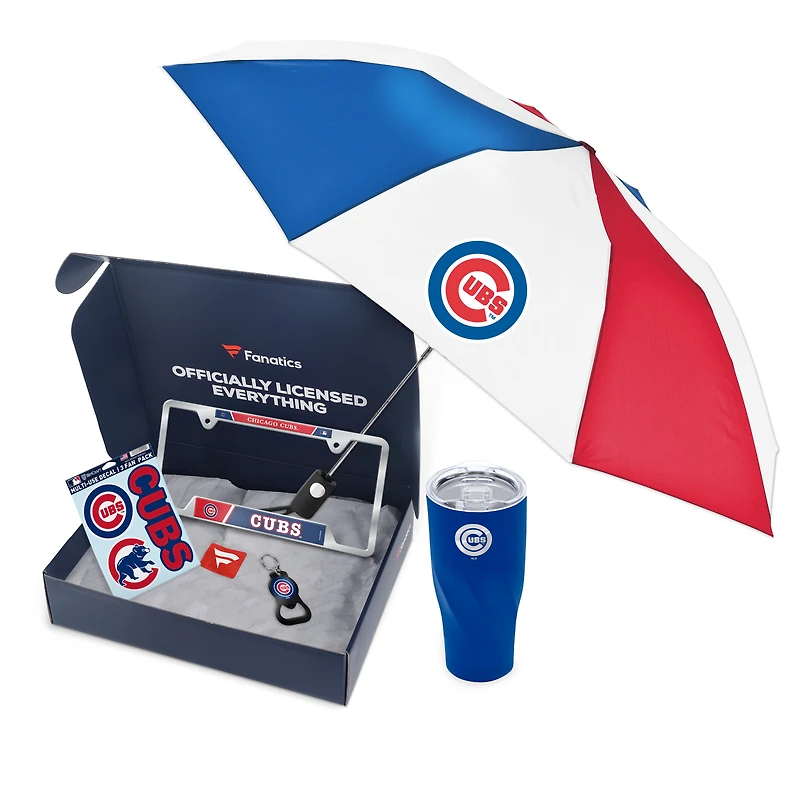 WinCraft Chicago Cubs Fanatics Pack Elevated Automotive-Themed Gift Box - $91+ Value