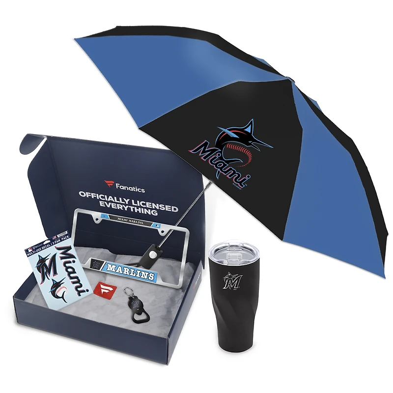 WinCraft Miami Marlins Fanatics Pack Elevated Automotive-Themed Gift Box - $91+ Value