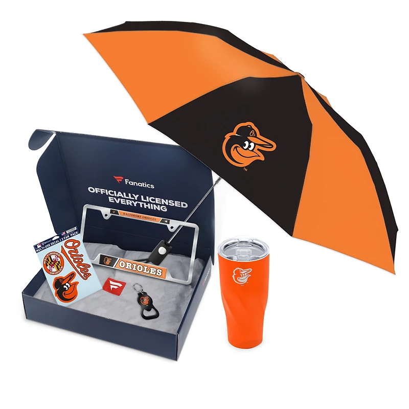 WinCraft Baltimore Orioles Fanatics Pack Elevated Automotive-Themed Gift Box - $91+ Value