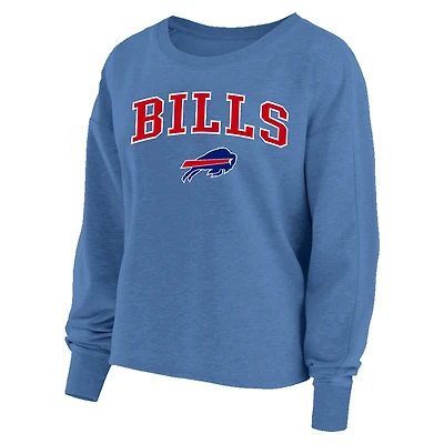 Women's Fanatics  Royal Buffalo Bills Acid Wash Raglan Pullover Sweatshirt
