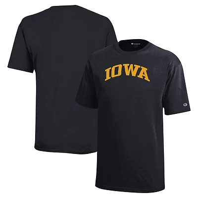 Youth Champion Black Iowa Hawkeyes Team Arch T-Shirt