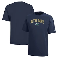 Youth Champion Navy Notre Dame Fighting Irish Arch Over Logo T-Shirt