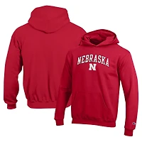 Youth Champion Scarlet Nebraska Huskers Campus Pullover Hoodie