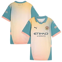 Women's Puma Blue/Peach Manchester City 2024/25 Fourth Replica Jersey