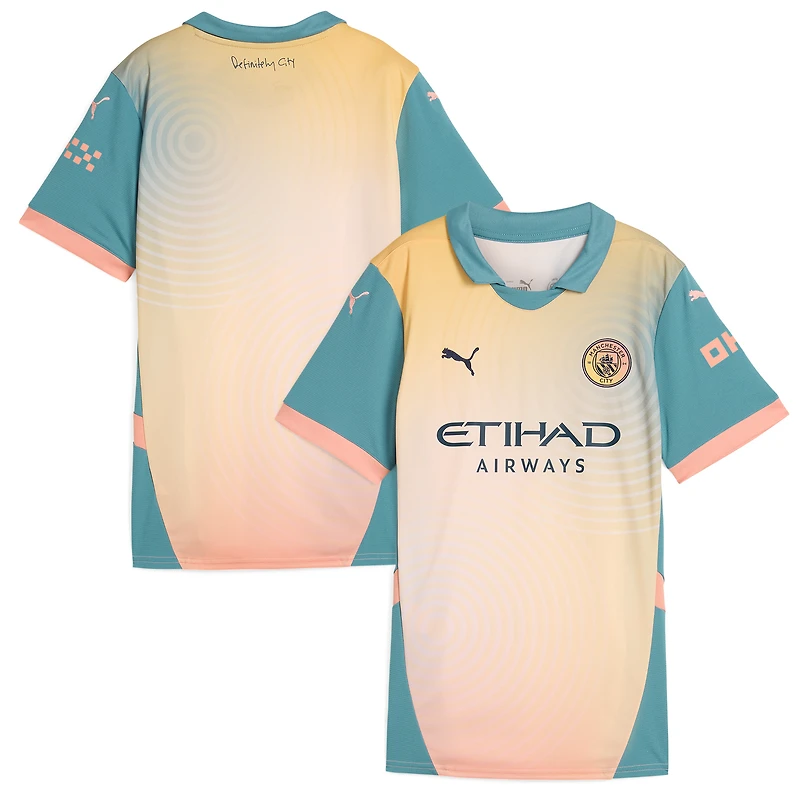 Women's Puma Blue/Peach Manchester City 2024/25 Fourth Replica Jersey