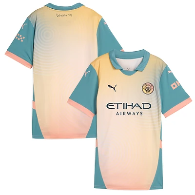 Women's Puma Blue/Peach Manchester City 2024/25 Fourth Replica Jersey