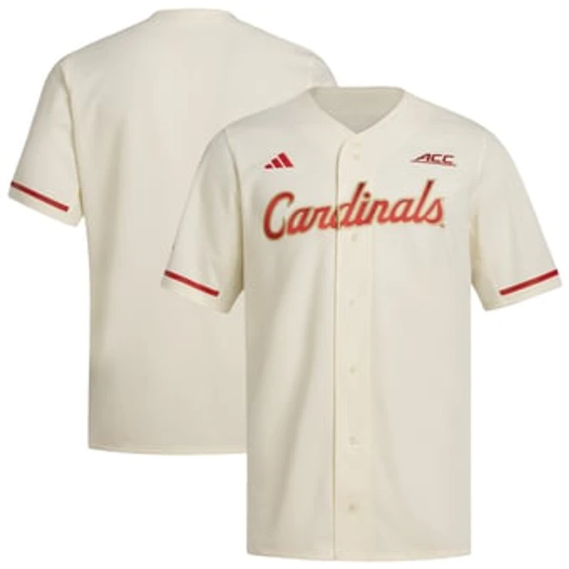 Men's adidas  Cream Louisville Cardinals Replica Baseball Jersey