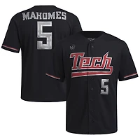 Men's adidas Patrick Mahomes Black Texas Tech Red Raiders Replica Baseball Jersey