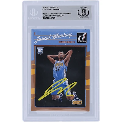 Jamal Murray Denver Nuggets Autographed 2016-17 Panini Donruss Rated Rookie Yellow Ink #157 Beckett Fanatics Witnessed Authenticated / Rookie Card