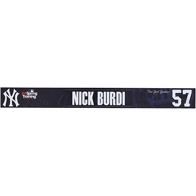 Nick Burdi New York Yankees Player-Issued #57 Navy Nameplate from 2024 MLB Spring Training