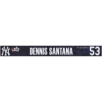 Dennis Santana New York Yankees Player-Issued #53 Navy Nameplate from 2024 MLB Spring Training