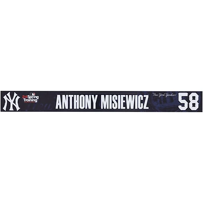 Anthony Misiewicz New York Yankees Player-Issued #58 Navy Nameplate from 2024 MLB Spring Training