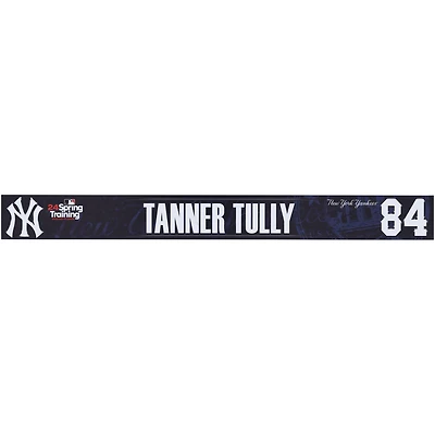 Tanner Tully New York Yankees Player-Issued #84 Navy Nameplate from 2024 MLB Spring Training