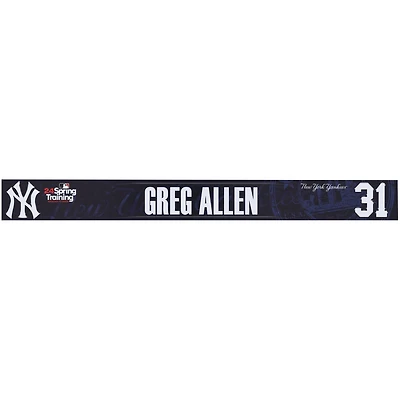 Greg Allen New York Yankees Player-Issued #31 Navy Nameplate from 2024 MLB Spring Training