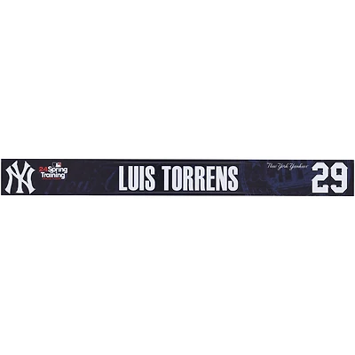 Luis Torrens New York Yankees Player-Issued #29 Navy Nameplate from 2024 MLB Spring Training
