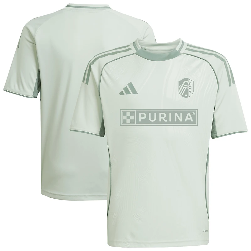 Youth adidas Light Green St. Louis City SC 2025 One Planet Pre-Match Top