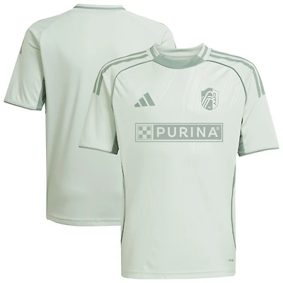 Youth adidas Light Green St. Louis City SC 2025 One Planet Pre-Match Top