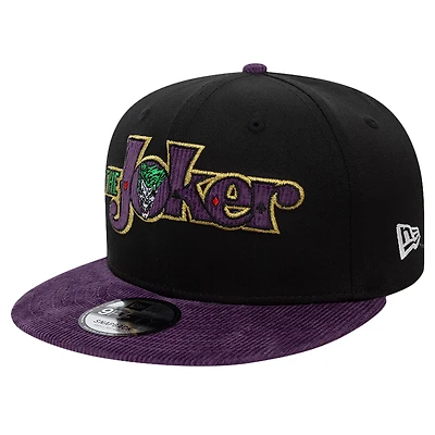 Men's New Era  Black Joker Script 9FIFTY Snapback Hat