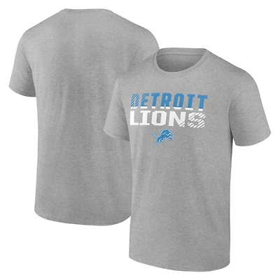 Men's Fanatics  Heather Gray Detroit Lions Fade Out T-Shirt