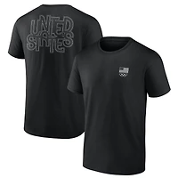 Men's Fanatics Black Team USA Waves in Paris T-Shirt
