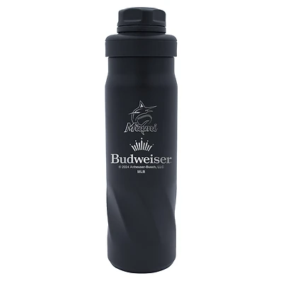 WinCraft  Miami Marlins 2024 MLB x Budweiser 20oz. Morgan Water Bottle