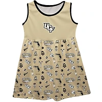 Girls Infant Vive La Fete Gold UCF Knights Impressions Artwork Tank Top Dress