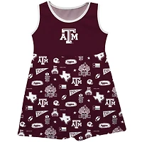 Girls Youth Vive La Fete  Maroon Texas A&M Aggies Impressions Artwork Tank Top Dress