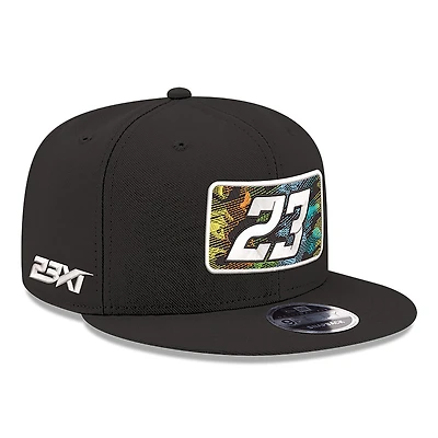 Men's New Era Black Bubba Wallace Summer Camo 9FIFTY Snapback Hat