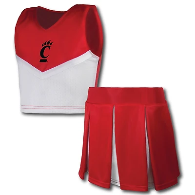 Girls Youth Garb Red Cincinnati Bearcats Cheerleader Top & Skirt Set