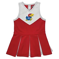 Girls Toddler Garb Red Kansas Jayhawks Cheerleader Dress