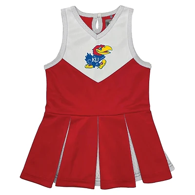 Girls Toddler Garb Red Kansas Jayhawks Cheerleader Dress