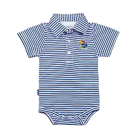 Infant Garb Royal/White Kansas Jayhawks Carson Polo Bodysuit
