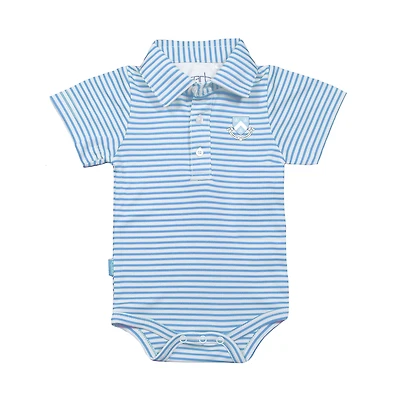 Infant Garb Light Blue/White Columbia University Carson Polo Bodysuit
