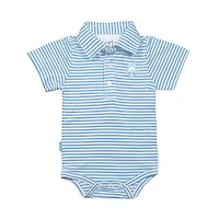 Infant Garb Light Blue/White Columbia University Carson Polo Bodysuit