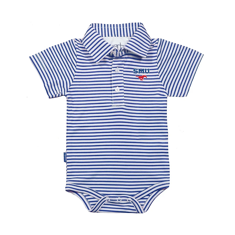 Infant Garb Royal/White SMU Mustangs Carson Polo Bodysuit