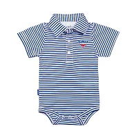 Infant Garb Royal/White SMU Mustangs Carson Polo Bodysuit