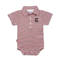 Infant Garb Garnet/White South Carolina Gamecocks Carson Polo Bodysuit
