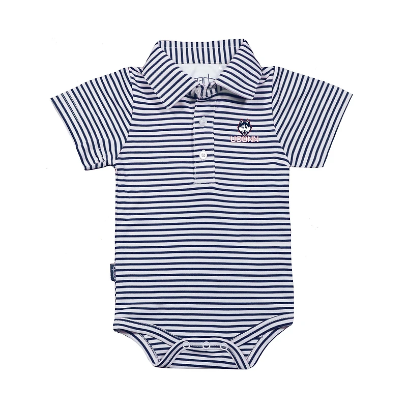 Infant Garb Navy/White UConn Huskies Carson Polo Bodysuit