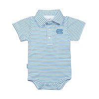 Infant Garb Carolina Blue/White North Carolina Tar Heels Carson Polo Bodysuit